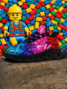 Women's Rainbow Gradient Athletic Shoes, Breathable Supportive Casual Walking & Running Sneakers, Trendy Walking Shoes