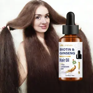 Biotin Ginseng Hair Serum, Deep Nourishing, Hydrating, Moisturizing and Repairing, Strengthen Roots, Restore Vitality, Grow Soft and Smooth Hair, 30ML