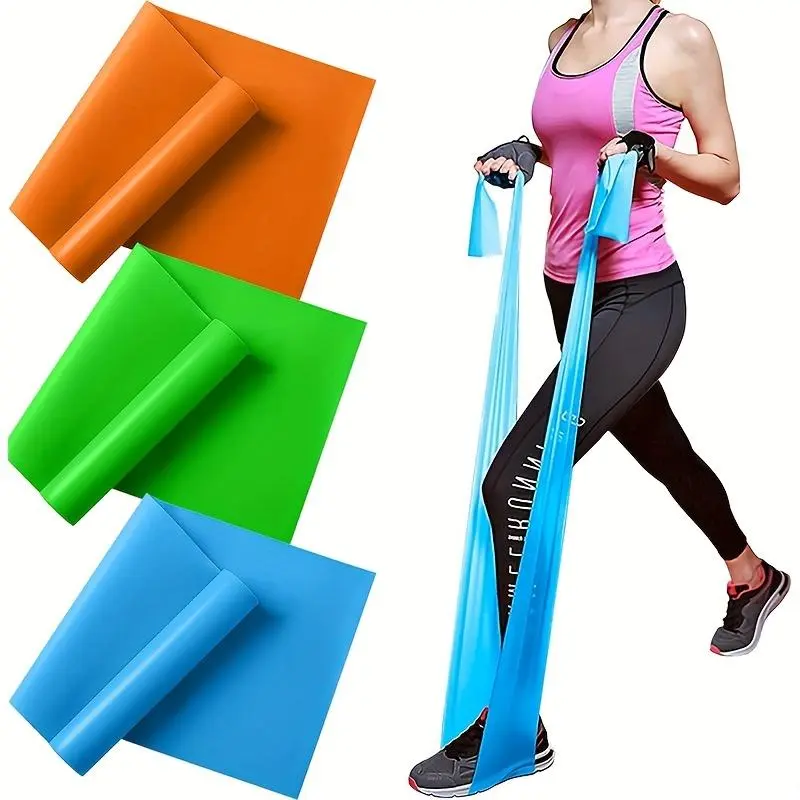Yoga Resistance Band, 3 Counts/set Elastic Exercise Band, Stretching Band for Strength Training, Fitness Equipment for Home Gym Workout, Stretching Gear, Elastic Sport Band, Elasticity Bands