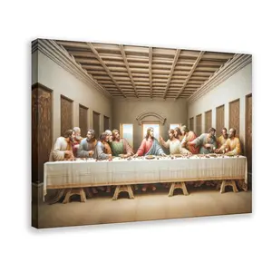 The Last Supper Canvas Poster Print, Christmas Wall Decor, Christian Wall Art, Nativity Wall Art, Catholic Prints, Christmas Prints, Bible Wall Art