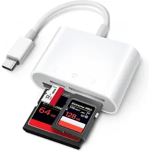 USB C SD Card Reader for  15/iPad/,  USB C to SD CF, Type C Memory Card Adapter with Compact Flash/CF/SD/MicroSD Slots Compatible with iPad MacBook Pro/Air/Mini  Laptop