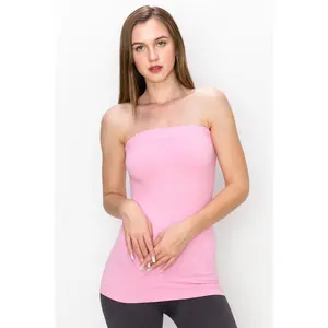 KURVE BUTTER SOFT SEAMLESS LONG TUBE TOP