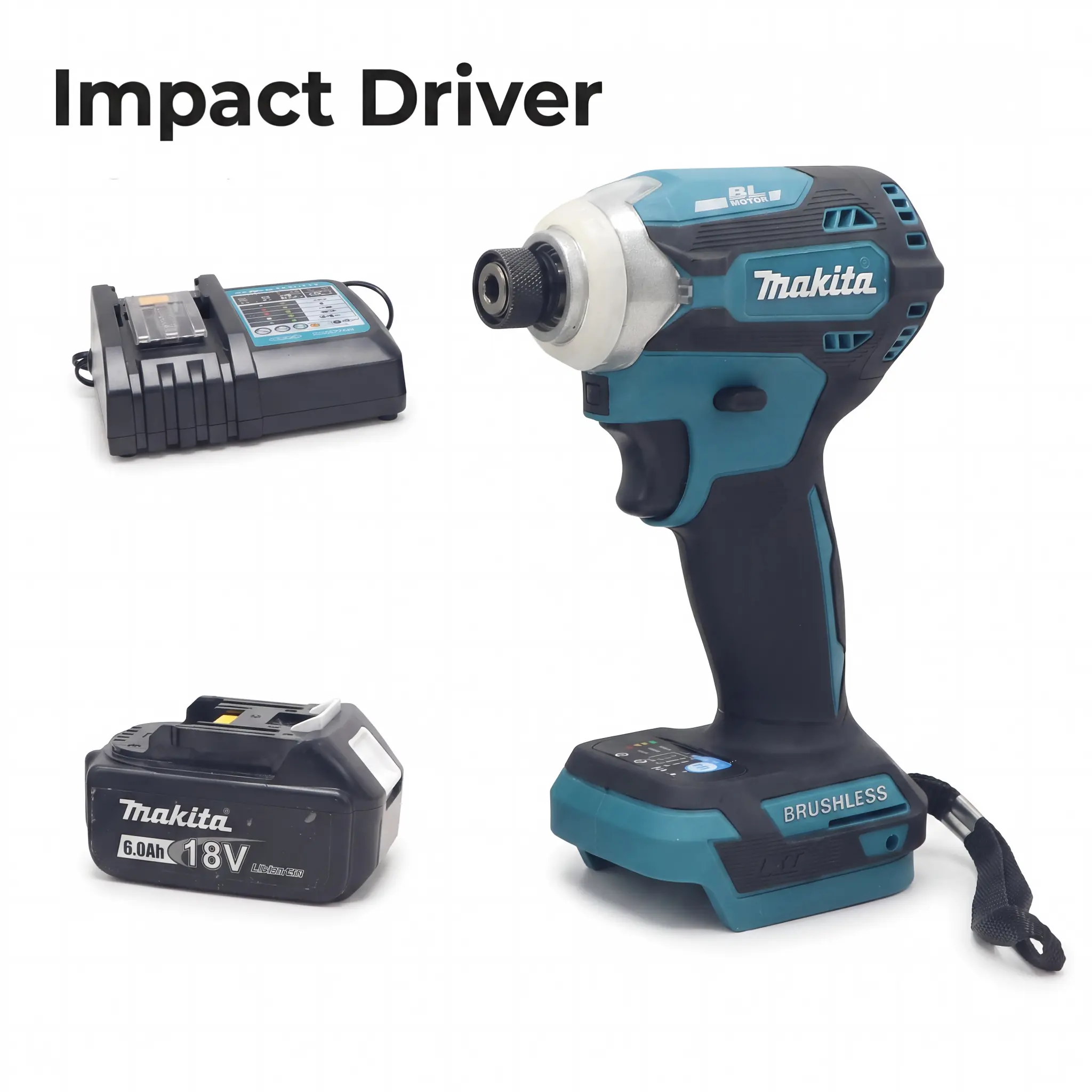 Makita DTD171 High-Torque Impact Driver Ideal For Woodworking And Metal Fastening magnetic mount lug nut remover mini electric drill nm lightweight aluminum hardware multitools control mode lithium-ion brushless cordless impact truck repair