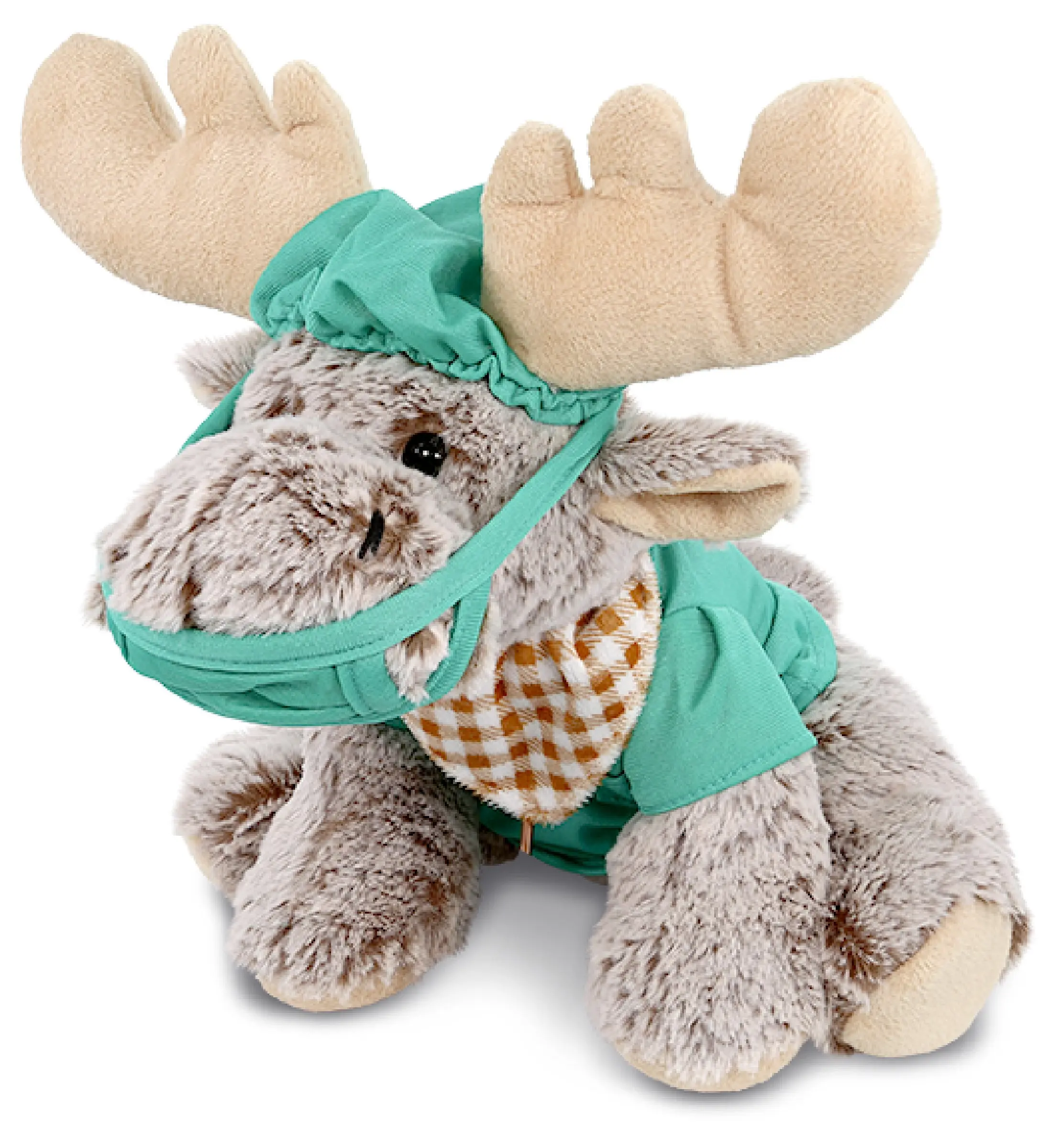 DOLLIBU Super-Soft Fluffy Floppy Moose Plush Stuffed Animal in Doctor Outfit, Pretend Play Toy for Kids, Plush Stuffed Toys, Fluffy Stuffed Toys
