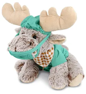 DOLLIBU Super-Soft Fluffy Floppy Moose Plush Stuffed Animal in Doctor Outfit, Pretend Play Toy for Kids, Plush Stuffed Toys, Fluffy Stuffed Toys