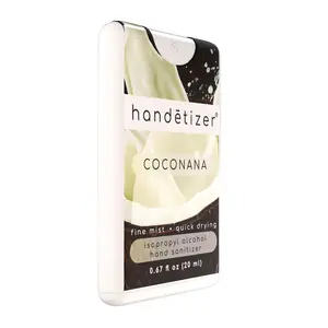 Handetizer Coconana Fine Mist Hydrating Hand Sanitizer with Sweet Bergamot Earthy Vetiver & Deep Leather Scent 0.67 fl oz 20 ml