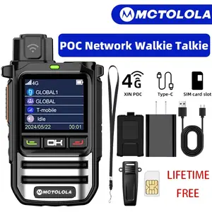 SIM card lifetime free large capacity battery supports long-term standby, reliable communication two-way walkie talkie suitable for hotel service construction site wireless walkie talkie Handheld Walkie Talkie