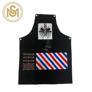 Cotton Canvas Apron With Pockets, 1 Thick Piece Waterproof Apron for barber shop, Carpenter, Kitchen, Gardening Lightweight