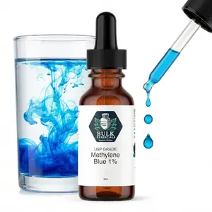 Bulk Essentials Methylene Blue Pharmaceutical Grade 1% Solution Drops – 30ml Methylene Blue for Humans Research & Development – USA Made USP Grade Formula – Non-GMO, Gluten-Free, Vegan Friendly