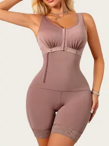 Colombian Shapewear1 Count Women's Tight-Fitting  Shapewear Bodysuit With Adjustable Hooks Bra, Fajas, Butt Lifting & Tummy Control Full Body Shaper, Slim Fit Curves Romper, Waist Girdle, Jumpsuit with Tank Shoulder Strap, Suitable For Daily Yoga Or Train