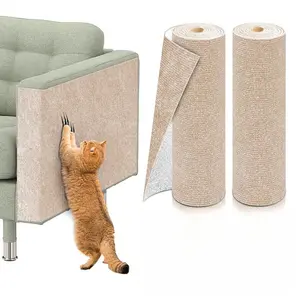 2PCS  Self-Adhesive 40"x16" Cat Scratch Mats - Trimmable Anti-Scratch Pads for Couch, Walls, Doors & Furniture, Huggies Protection