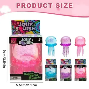 Jellyfish Design Squeeze Stress Ball, Fidget Stress Ball, Ice Squeeze Cube—Drop Malt Sugar Balls: Sensory Toys for Anxiety and Stress