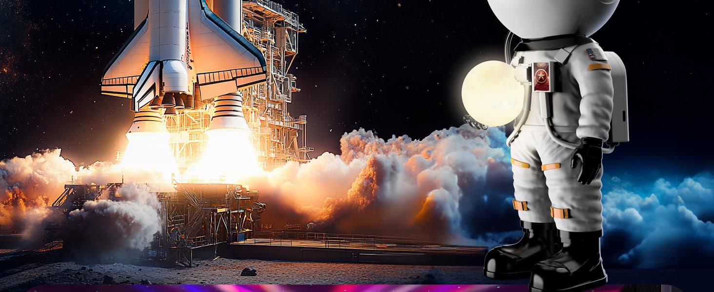 Rossetta Astronaut Galaxy Projector, Christmas Lights for Kids, LED Night Light for Bedroom with Remote, Gifts for Teens,Kids Home Decor, Party Decor