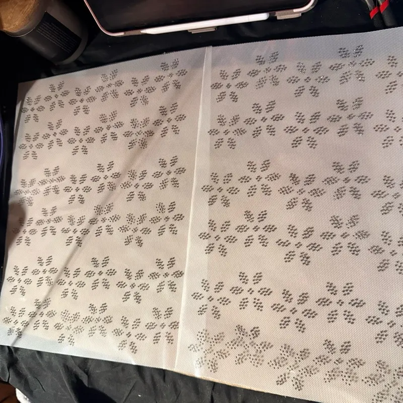 Flower iron on heat transfer rhinestone sheet for clothing