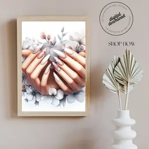 Printable Nails Print, Nail Salon Decor, Nail Technician Gift, Spa Wall Art, Beauty Salon Decor, Manicure Print, Manicure Poster, Wall Art Poster ( PRODUCT DOES NOT INCLUDE FRAME )