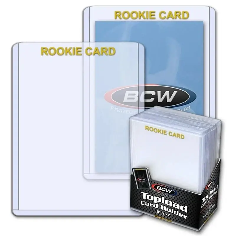 BCW Topload Card Holder 3x4 - Rookie Imprinted - Gold