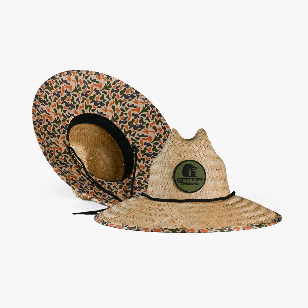Straw Hat | Old School Camo Straw Hat | Old School Camo