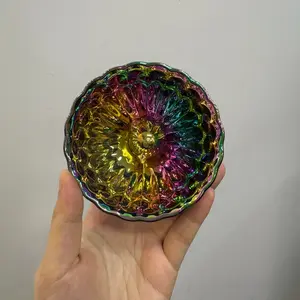 ST Rainbow Jianzhan Tea Cup – Master's Gilded Golden Lotus Cup | Full-Color Naked Tea Bowl