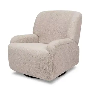 Winslow Extra Wide Recliner and Swivel Glider - Earl Grey Shearling