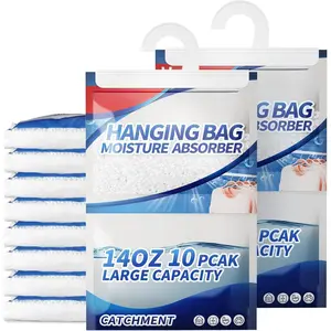 Absorber, 10 Pack Portable Dehumidifiers for Closet and Enclosed Space, 14 OZ Dehumidifier Bags Effectively  Extra ,   Absorbers Eliminate Unpleasant Smell