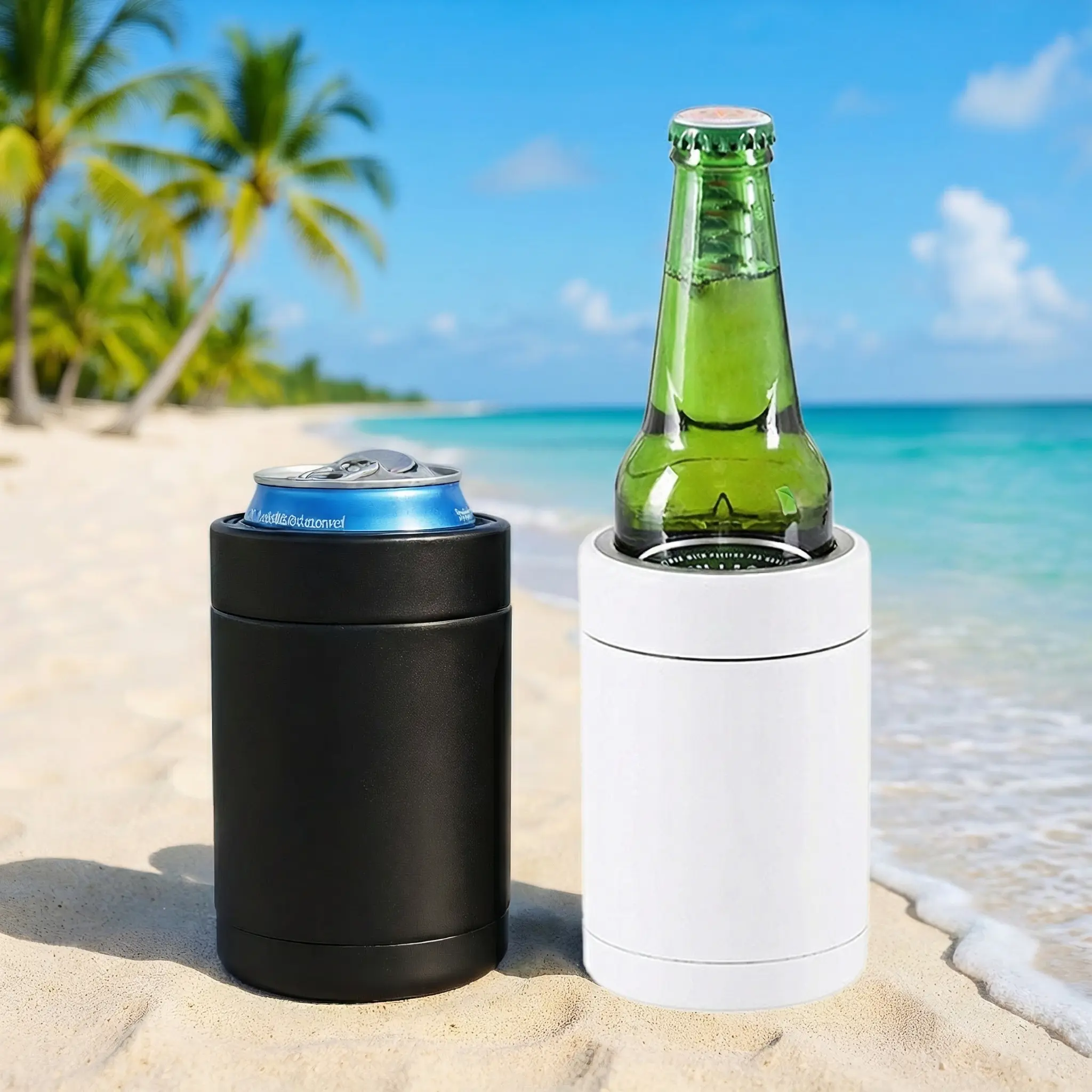 12oz Standard Stubby Size Stainless Steel Insulated Can Cooler for Beverages Portable Vacuum Sealed Bottle Holder Perfect Fit for 12oz Cans and Bottles