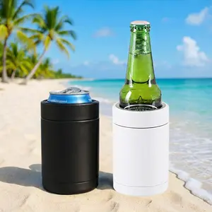12oz Standard Stubby Size Stainless Steel Insulated Can Cooler for Beverages Portable Vacuum Sealed Bottle Holder Perfect Fit for 12oz Cans and Bottles
