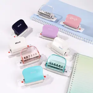 1pc 6-Hole Paper Punch Machine, Multi-Color Options, Easy-To-Operate Paper Hole Puncher, Mini Notebook Puncher, School Office Home Use