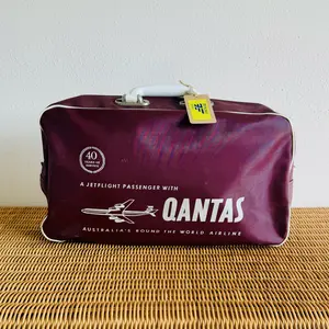1960's original Qantas Airlines travel bag