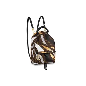 Louis Vuitton x League of Legends Palm Springs Capsule Collection Canvas and Leather Mini Backpack for Women Camo