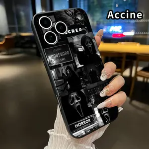 Ghostface's Realm Pattern Straight Edge Phone Case Soft Case for iPhone 17 16 Pro Max 15 Plus 14 13 12 11 Air XR E XS Plus Shockproof Drop Protection Rugged Durable Silicone Cover