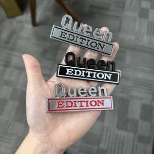 Queen Edition 3D Emblem Sticker Badge Durable Metal Construction Funny Decals for Car Truck SUV Motorcycle Universal Fit Easy Peel and Stick Installation