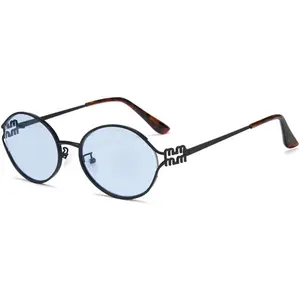Retro Oval 90s Metal Sunglasses for Women, 2026 Trendy Chic Narrow  Sun Glasses Fashion Sunnies 1284