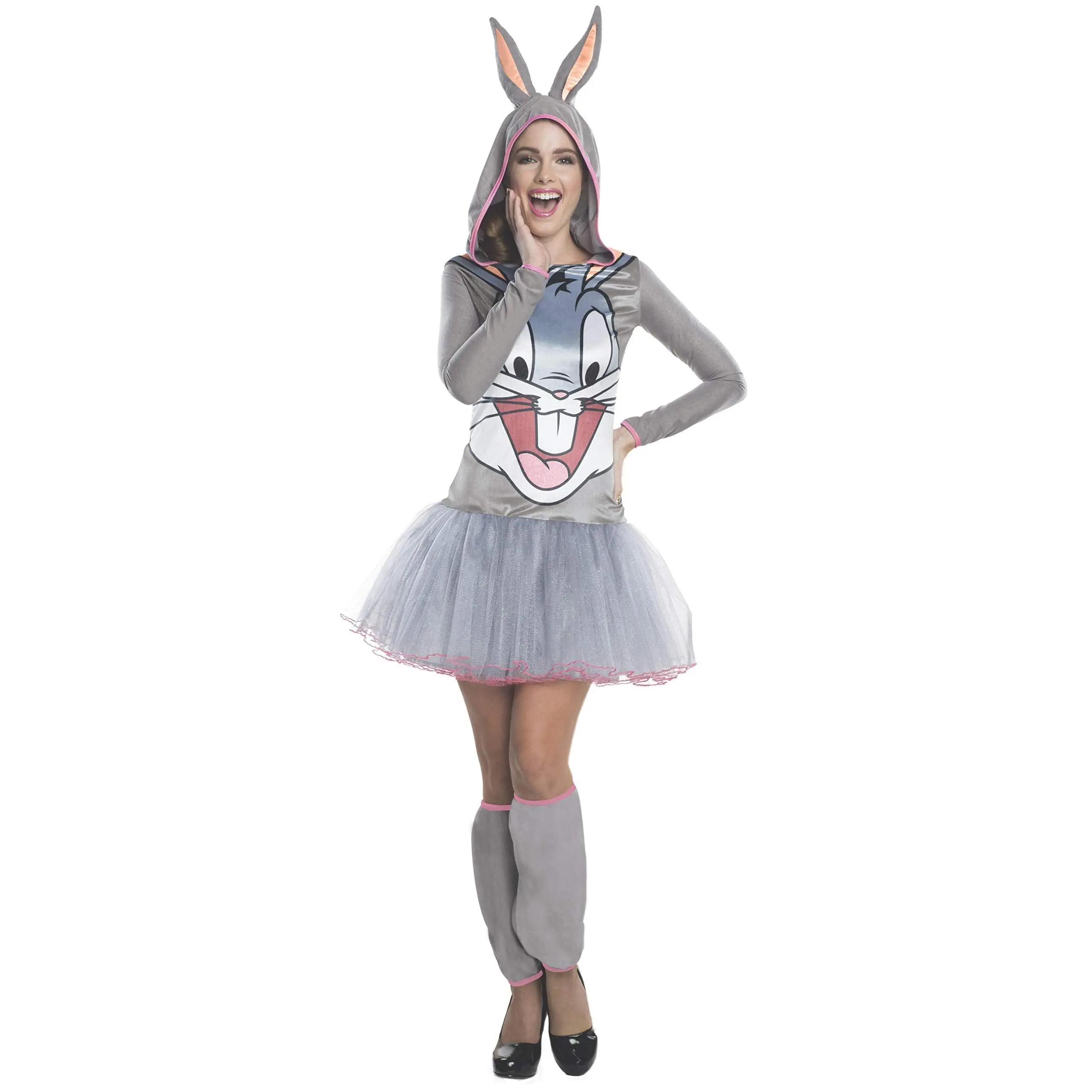 Womens Looney Tunes Bugs Bunny Hooded Costume Dress