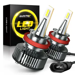 AUXITO H11 LED Bulbs H8 H9 LED Lights, 80W 16,000LM Per Pair, 500 Percent Brighter, 6500K Cool White, Angle Adjustable CanBus Ready Bulbs, Pack of 2 Y13