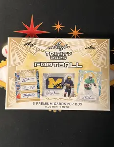 2025 Leaf Trinity Football Hobby Box (6 Autographs! Mahomes & Mendoza Auto Chase)