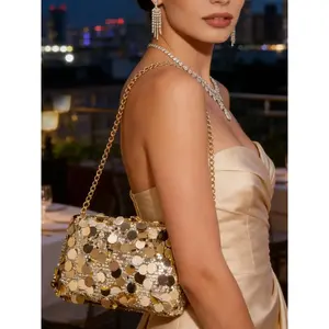 Luxury sequin crossbody bag, new fashionable shoulder handbag, adjustable strap, perfect for daily commuting, outings, and parties, an ideal birthday/holiday gift and party accessory, high-quality handbag