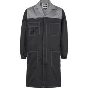 Mens Adult Long Laboratory Lab Coat Workwear Overcoat Jacket for DIY Workshop and Warehouse