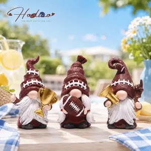 2026 Hodao Green Rugby-Inspired Summer Resin Sculpture - Miniature, Artificial Resin, Collectible Style, Boxed Home Decor Figurine, Perfect Gift for Rugby Fans, Shockproof Box Packaged, Miniature Figurines, Boxed Figurine Figurines