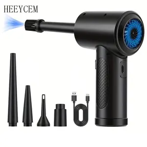 Wireless electric air purifier - replaceable nozzle, USB charging, compressed air flow can effectively remove dust - suitable for cars, computers, keyboards, houses, outdoor barbecues