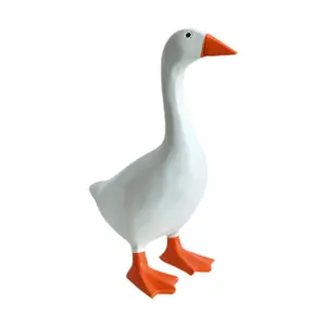 Durable Resin Goose Key Holder Statue, Funny Whimsical Creative Duck Figurine Keychain Rack, Home Decor Key Hook for Bedroom Office, Housewarming Gift