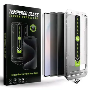 2 Packs For Samsung S25 Ultra  Privacy Tempered Glass Screen Protector with Dust-Removal Easy App - 9H Hardness, Easy Install, Anti-Scratch