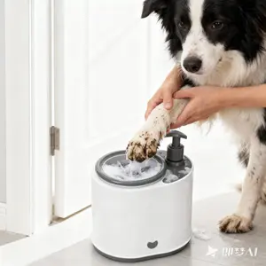 Option 1 (Focus on convenience & problem-solving): "Muddy Paws No More! 🐾   This Electric Paw Cleaner is a GAME CHANGER for pet parents!