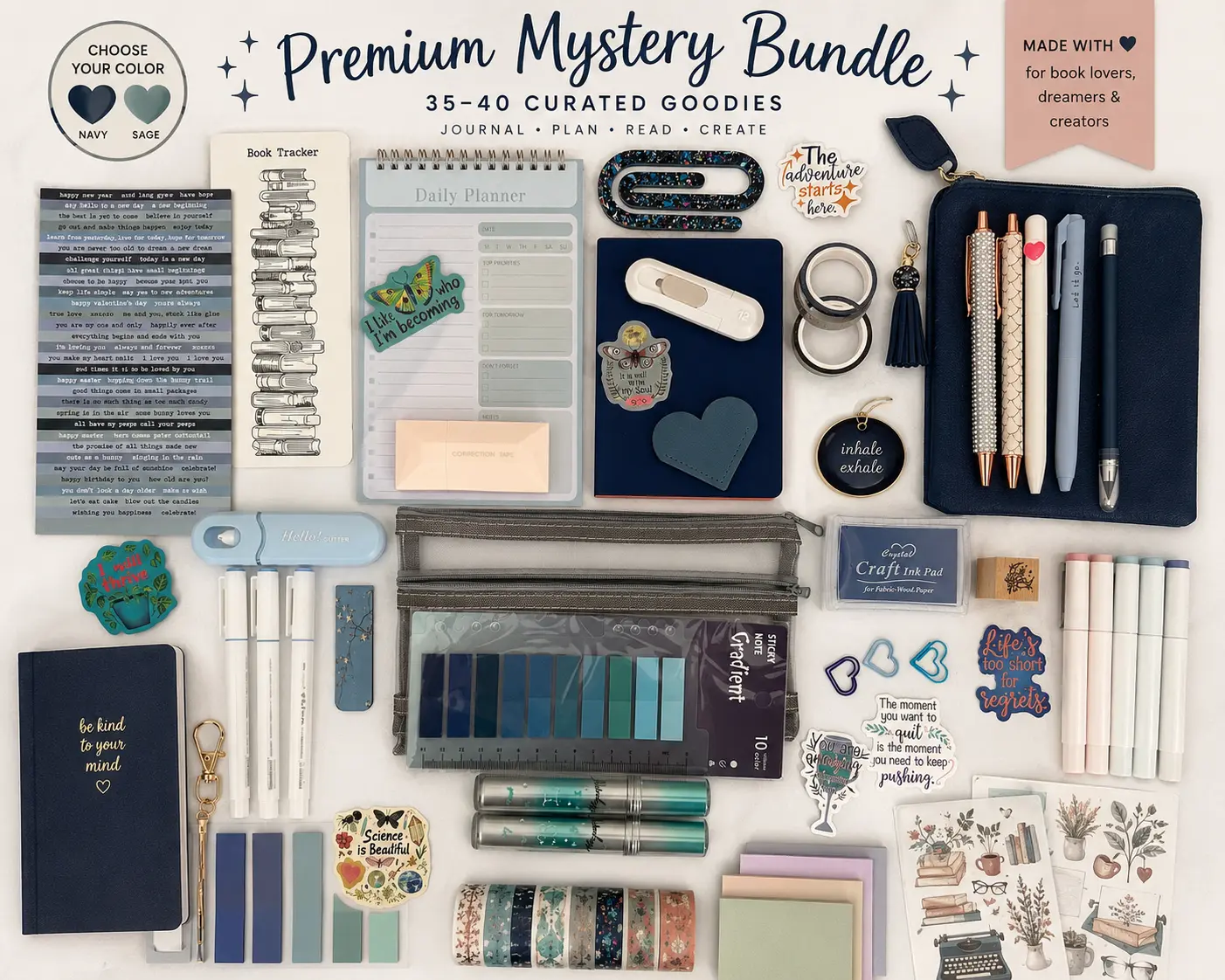 Unisex Premium Bookish Mystery Journal & Luxury Stationery Set, Ideal Gift for Book Lovers, Luxury Set