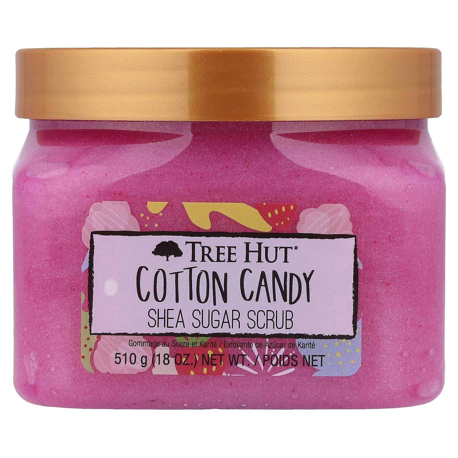 Tree Hut Shea Sugar Scrub, Cotton Candy, 18 oz (510 g)