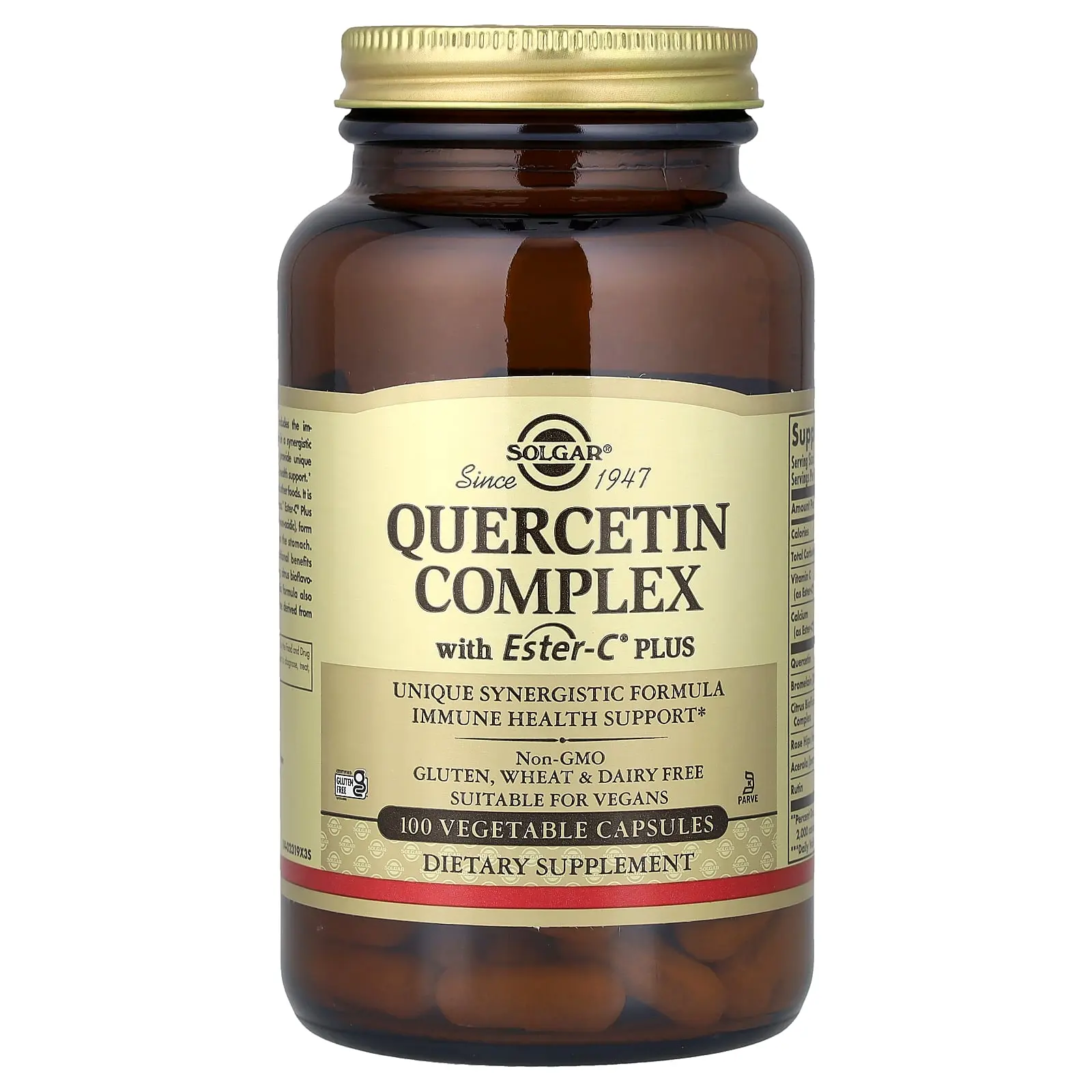 Solgar Quercetin Complex with Ester-C® Plus, 100 Vegetable Capsules