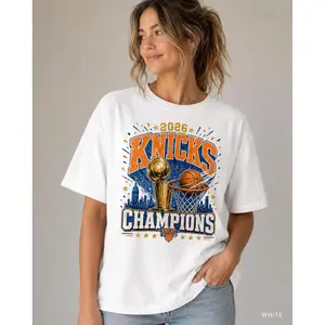 New York 2026 Cotton T-shirt, Knick Champs City Hoops Basketball Tee for Sports Fans Gift