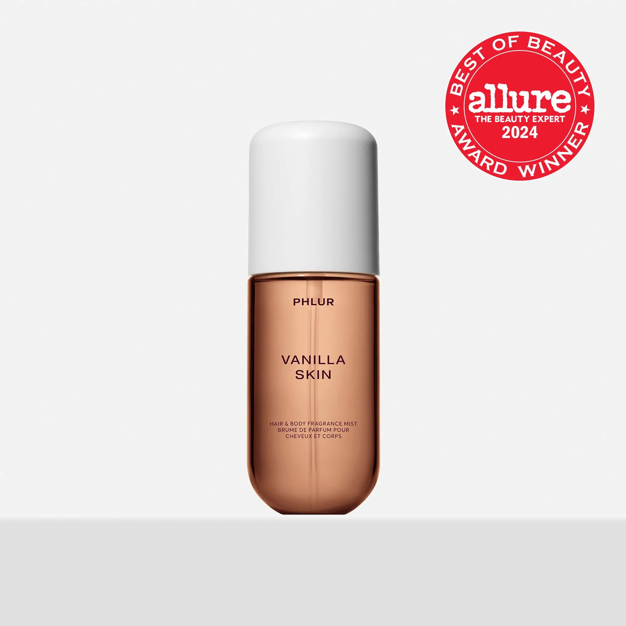 PHLUR Vanilla Skin Body Mist - Travel Size Hair & Body Fragrance Mist with Pink Pepper, Cashmere Wood & Sandalwood (3 fl oz)