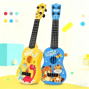 Mini Playable Ukulele Toy Guitar, Kids Educational Musical Instrument Party Supplies, Fun Puzzle Birthday Christmas Halloween Gift