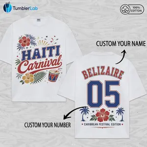 Custom Your Name Haitii 100% Cotton T-shirt, Personalized Haiti Tee, Customized Haitii Soccer Shirts For Men, Soccer T-Shirt For Team, The Big Tournament 2026 Inspired