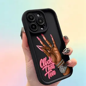 Pink Stylish Soft TPU Shockproof Phone Case, Creative British Tea Party Print Full Coverage Anti-Drop Protective Cover for iPhone 11,12 Mini,13,14,15,16,17 E,17 Air,Pro Max